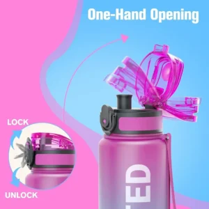 Hydrated – Die 1-Liter Wasserflasche mit Stundenmarkierungen für deinen Trink-Erfolg - Bild 3